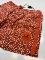 C.P. COMPANY Inca Print Swim Shorts in Flatt Nylon- Orange