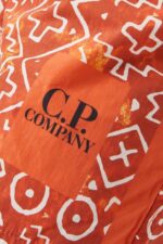 C.P. COMPANY Inca Print Swim Shorts in Flatt Nylon- Orange - Image 5