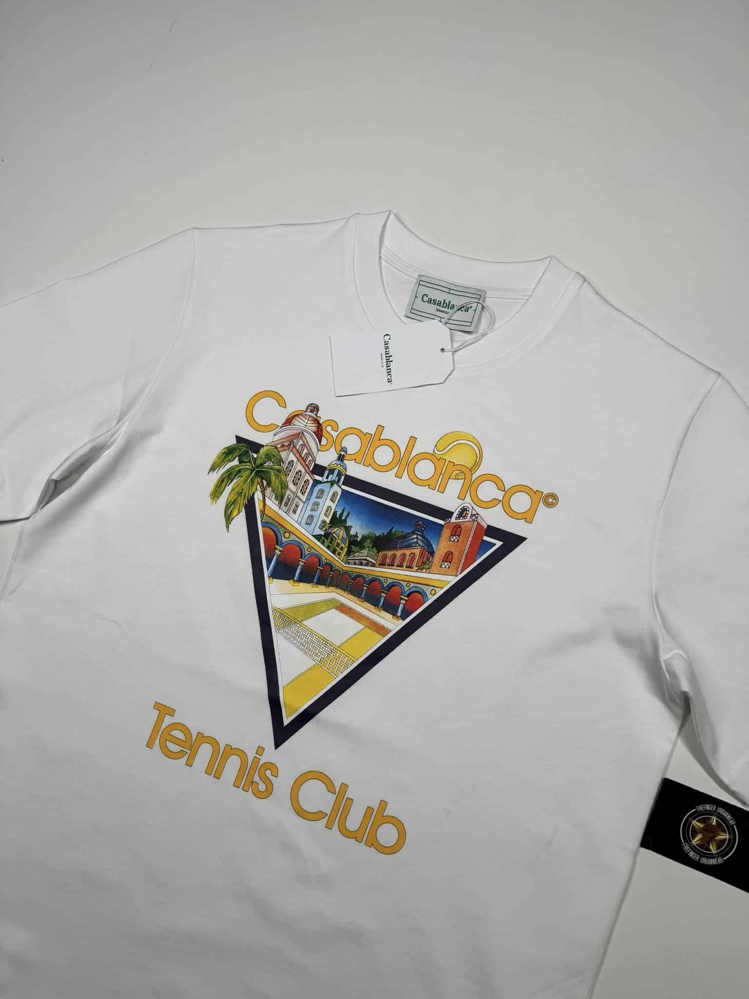 Tシャツ・カットソー CASABLANCA COTTON T-SHIRT WITH TENNIS CLUB ICON PRINT Tennis Club Icon T-Shirt | Casablanca Paris
