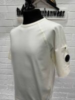 CP Company raglan heavy jersey lens T-shirt in Gauze white - XS / P2P 20.5” - Image 7