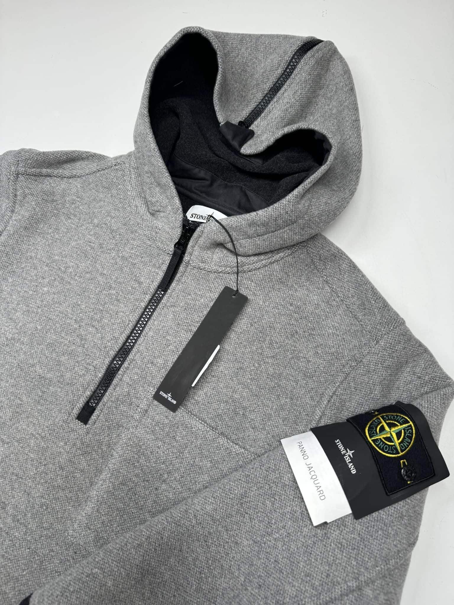 Stone Island 43752 Panno Jacquard Anorak in Grey - Fivefinger