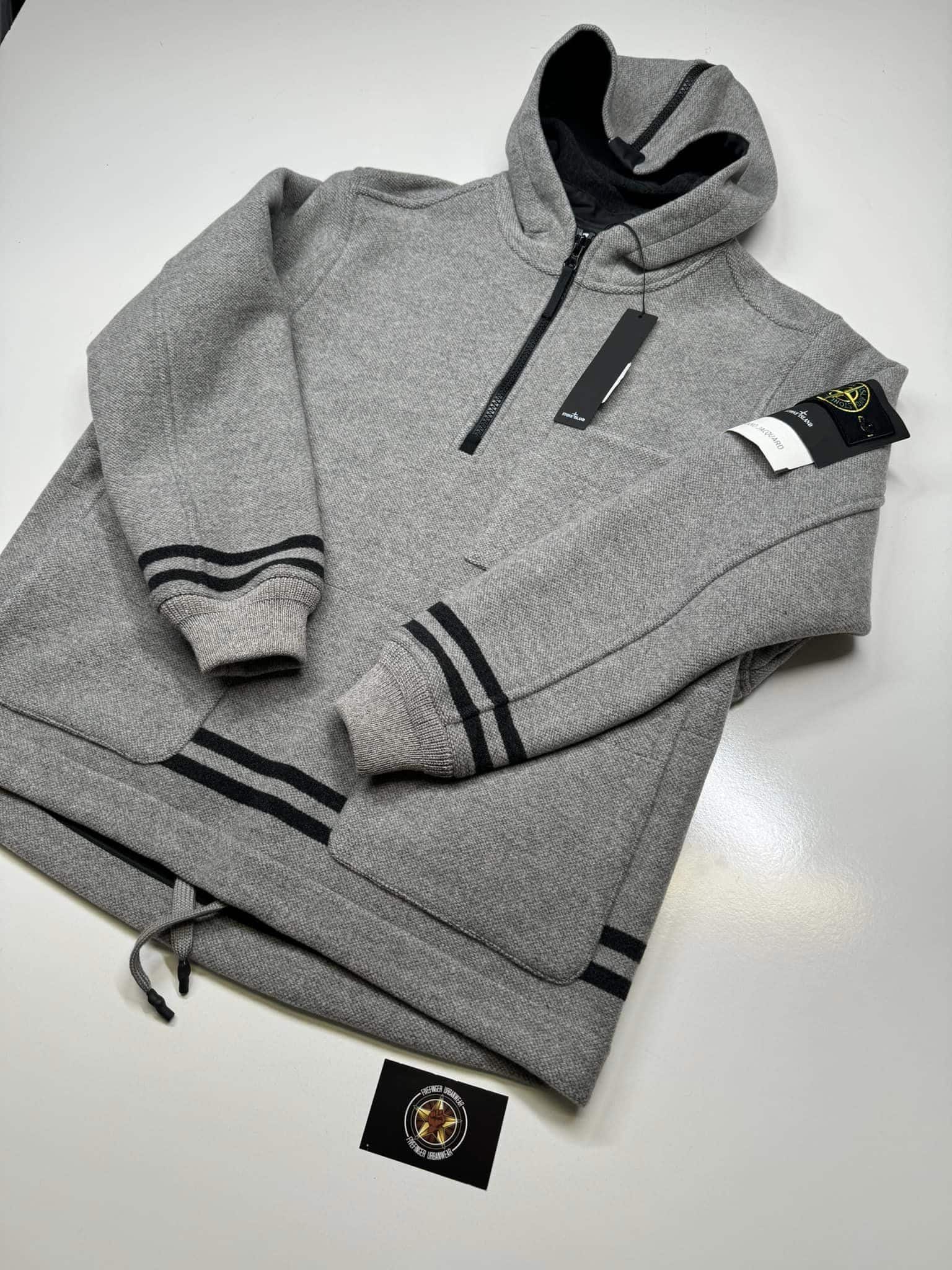 Stone Island 43752 Panno Jacquard Anorak in Grey - Fivefinger
