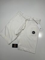 CP Company Light Fleece Bermuda Shorts on gauze white  -   Medium / w32” - Image 2