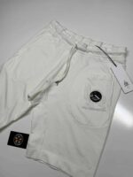 CP Company Light Fleece Bermuda Shorts on gauze white  -   Medium / w32”