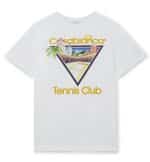 Casablanca Tennis Club Icon Print T-Shirt in White - Image 9