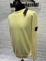 Stone Island 66060 'old' Treatment Crewneck Sweatshirt in Yellow - small / P2P 21” (Copy) - Image 3