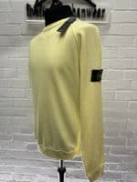 Stone Island 66060 'old' Treatment Crewneck Sweatshirt in Yellow - small / P2P 21” (Copy) - Image 4