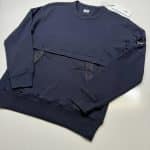 CP Company Cotton Fleece Crew Sweatshirt in Navy