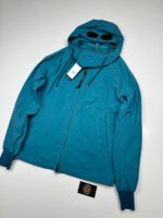 CP Company GD Shell Goggle Jacket in Petrol Blue