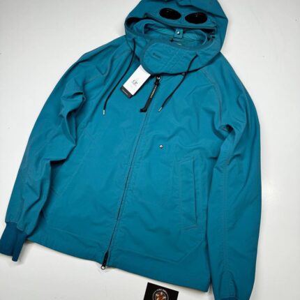 CP Company GD Shell Goggle Jacket in Petrol Blue
