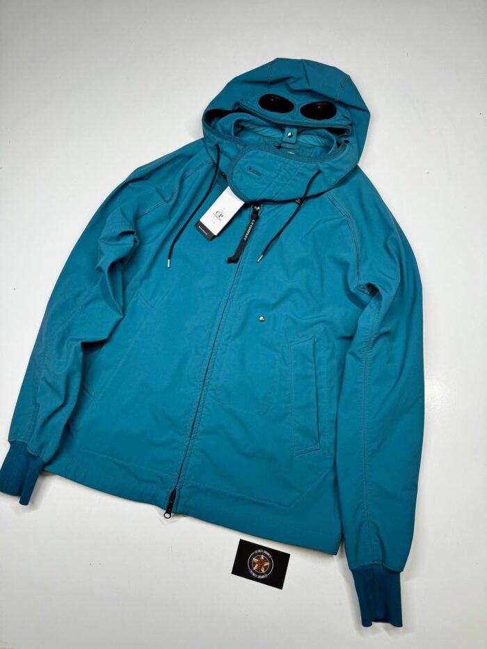 CP Company GD Shell Goggle Jacket in Petrol Blue - Image 1
