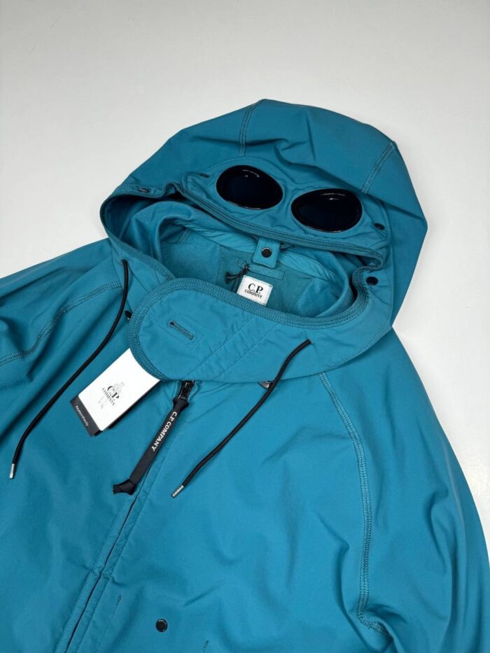 CP Company GD Shell Goggle Jacket in Petrol Blue - Image 3