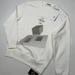 C.P. Company Metropolis Series Diagonal Raised Fleece Sweatshirt in white