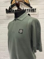 533B4 Stone Island Short-sleeve Polo Knit in Green - Image 4