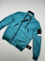 Stone Island 42323 Membrana 3l Tc Twin Zip Funnel Neck Jacket in Turquoise