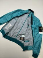 Stone Island 42323 Membrana 3l Tc Twin Zip Funnel Neck Jacket in Turquoise - Image 4