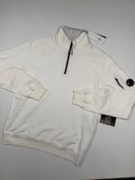 CP company Light Fleece 1/4 zip Sweatshirt in White  - Large / 22.5” p2p