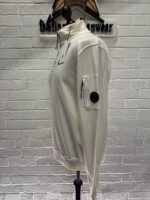 CP company Light Fleece 1/4 zip Sweatshirt in White  - Large / 22.5” p2p - Image 8