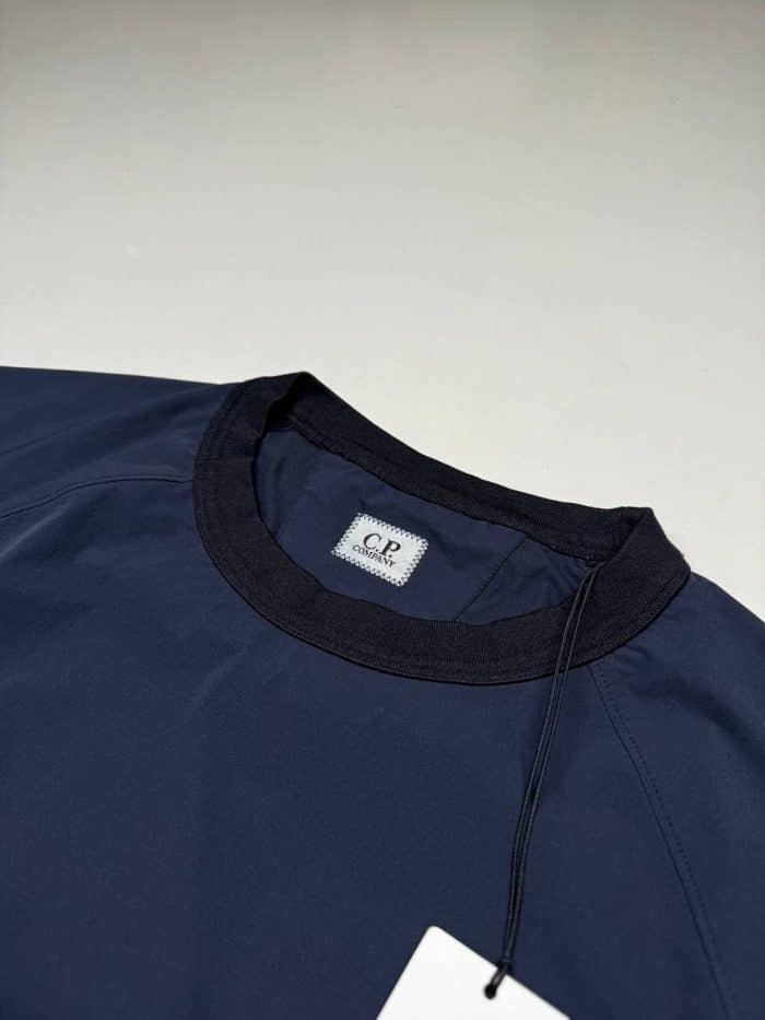 CP Company Dyshell Crew Sweatshirt in Navy - Image 3