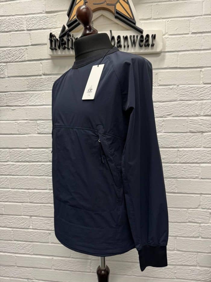 CP Company Dyshell Crew Sweatshirt in Navy - Image 5