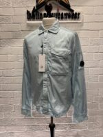 C.P. Company 039A  Chrome-R Zipped Overshirt in Sky Blue - Image 4