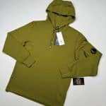 CP Company Light Fleece hooded Sweatshirt in Green  -    XS. / p2p 19.5”