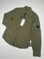 CP Company Organic Gabardine zipped overshirt in Green - XS. / p2p 19”