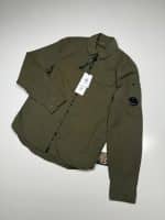 CP Company Organic Gabardine zipped overshirt in Green - XS. / p2p 19” - Image 3