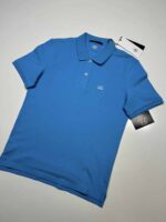 C.P Company Slim Fit Stretch Piquet Polo Shirt in Sky Blue