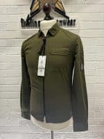 CP Company Organic Gabardine zipped overshirt in Green - XS. / p2p 19” - Image 4