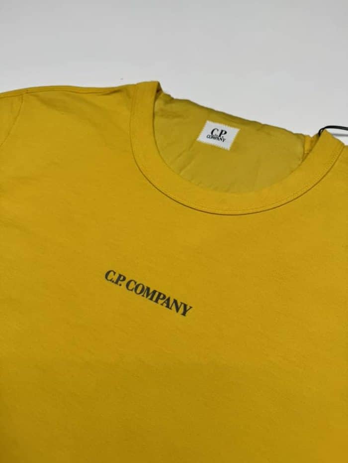 C.P. Company Light Fleece Crew Sweatshirt in Yellow - Image 2