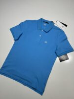 C.P Company Slim Fit Stretch Piquet Polo Shirt in Sky Blue - Image 3