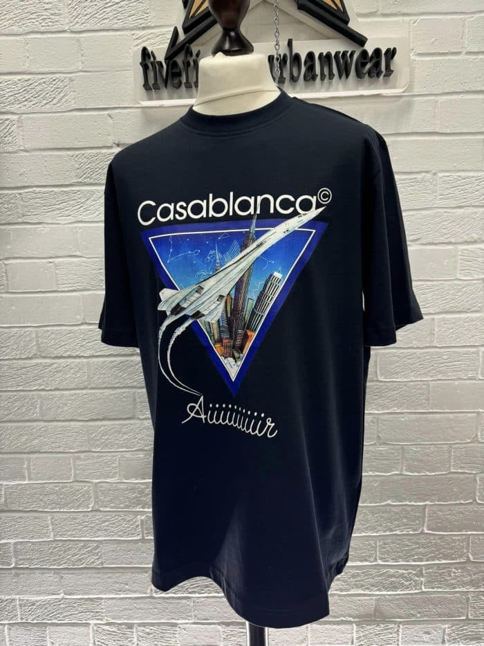 Casablanca 'AIIIIIIR' T-Shirt In Dark Navy - Image 6
