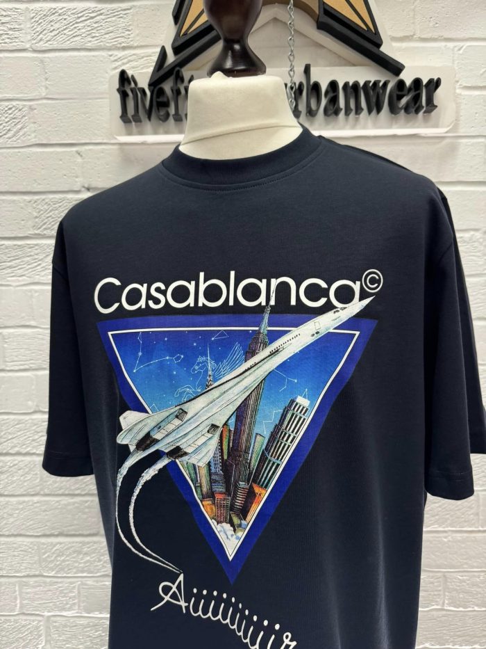 Casablanca 'AIIIIIIR' T-Shirt In Dark Navy - Image 7