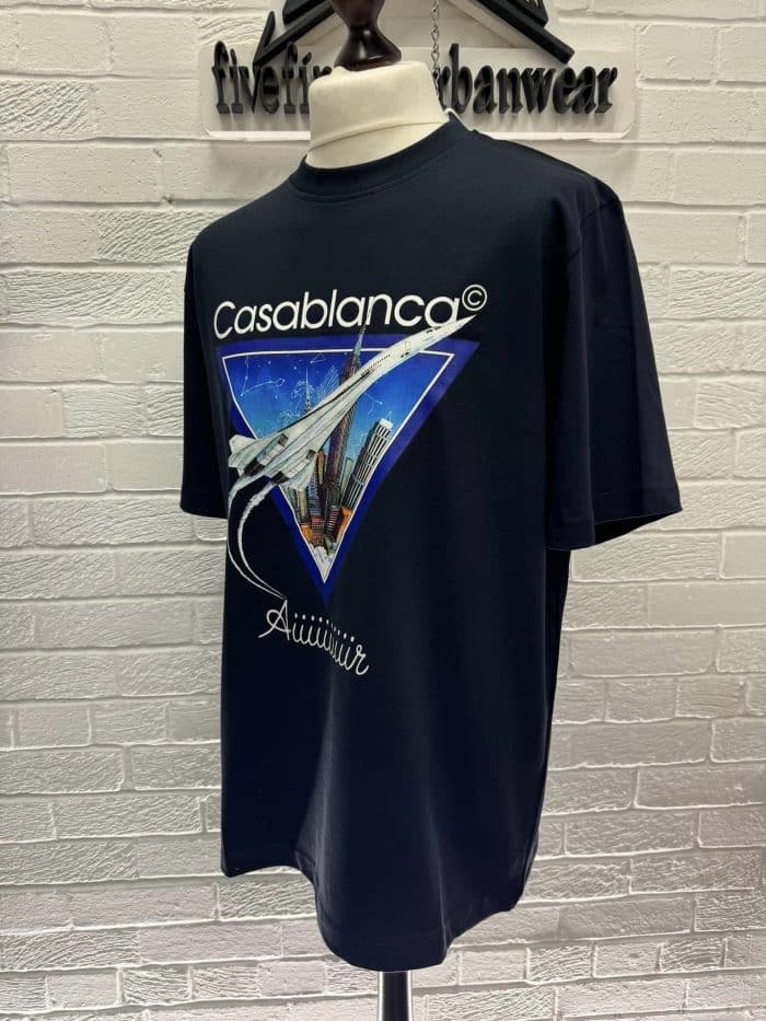 Casablanca 'AIIIIIIR' T-Shirt In Dark Navy - Image 8