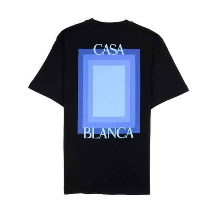 Casablanca Logo Degrade Screen Printed T Shirt Black - Image 10