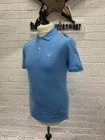 C.P Company Slim Fit Stretch Piquet Polo Shirt in Sky Blue - Image 6