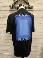Casablanca Logo Degrade Screen Printed T Shirt Black - Image 11