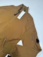 CP company Diagonal Raised Fleece 1/4 zip Sweatshirt in Brown. Large / 21.5” p2p - Image 7