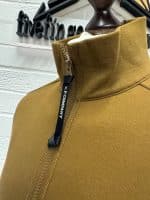 CP company Diagonal Raised Fleece 1/4 zip Sweatshirt in Brown. Large / 21.5” p2p - Image 6