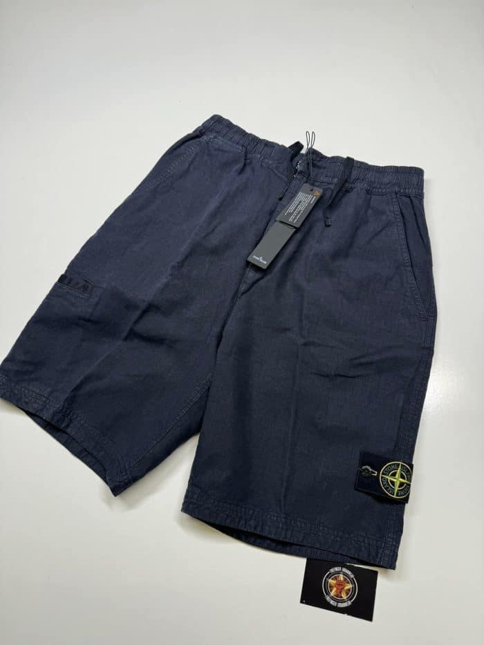 Stone Island L0530 Lino Nylon Tela-Tc Bermuda Shorts- W29 - Image 1