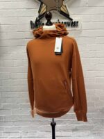 C.P. Company Diagonal Raised Fleece Goggle Hoodie Colour - Orange - Large / p2p 22.5” - Image 2