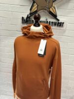C.P. Company Diagonal Raised Fleece Goggle Hoodie Colour - Orange - Large / p2p 22.5” - Image 4