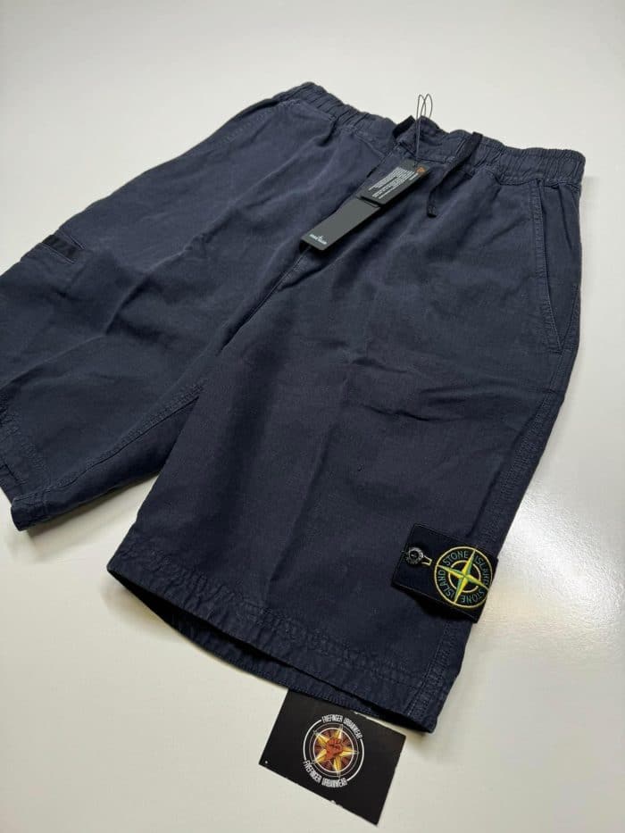 Stone Island L0530 Lino Nylon Tela-Tc Bermuda Shorts- W29 - Image 3