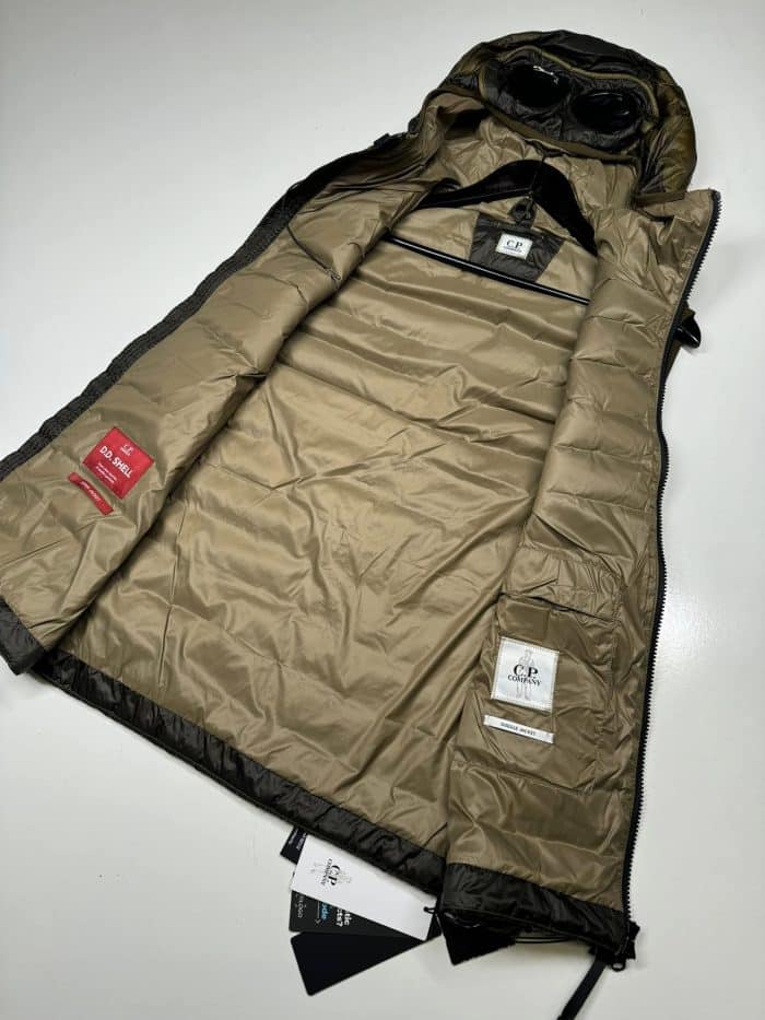 C.P. Company DD Shell Padded Goggle Vest in Green - Image 2