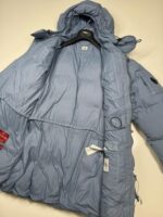 CP Company Flatt Nylon Long down hooded jacket in blue -   Size 50 / Large / p2p 24.5” - Image 5