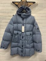 CP Company Flatt Nylon Long down hooded jacket in blue -   Size 50 / Large / p2p 24.5” - Image 7