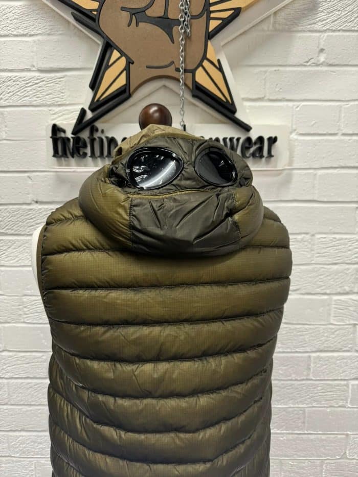 C.P. Company DD Shell Padded Goggle Vest in Green - Image 5