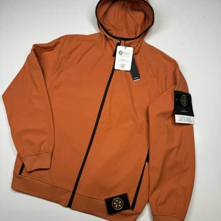Stone Island 40927 Hooded Jacket in Soft Shell -R – Orange