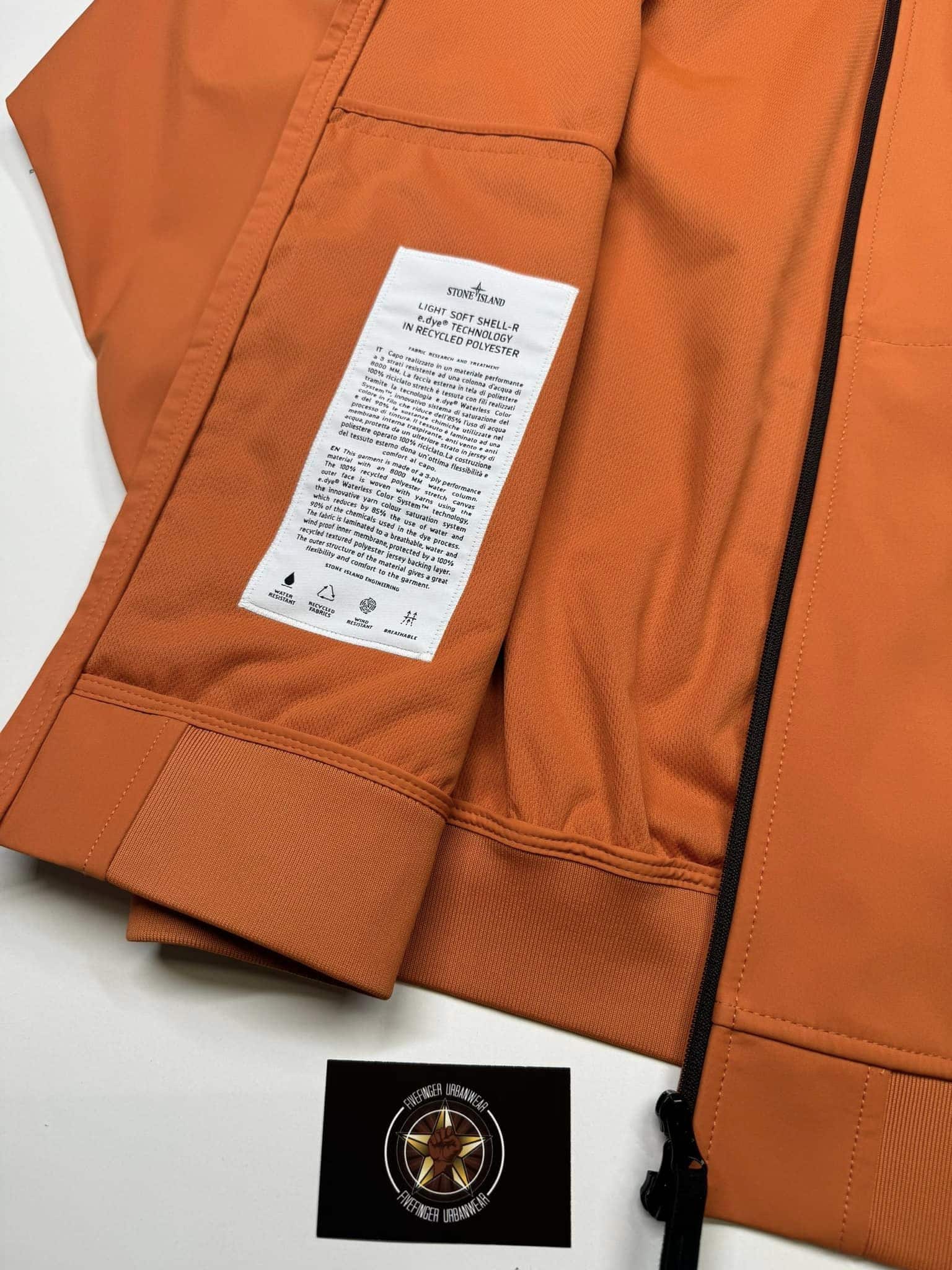 Stone Island 40927 Hooded Jacket in Soft Shell -R – Orange